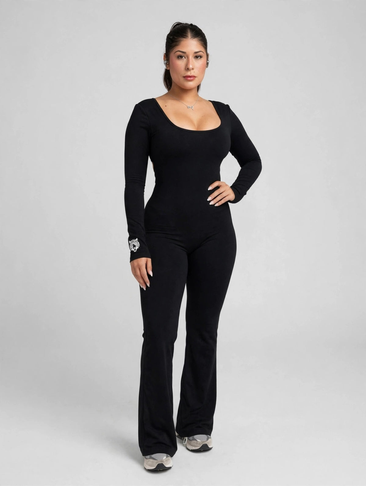 Black bodysuit - front